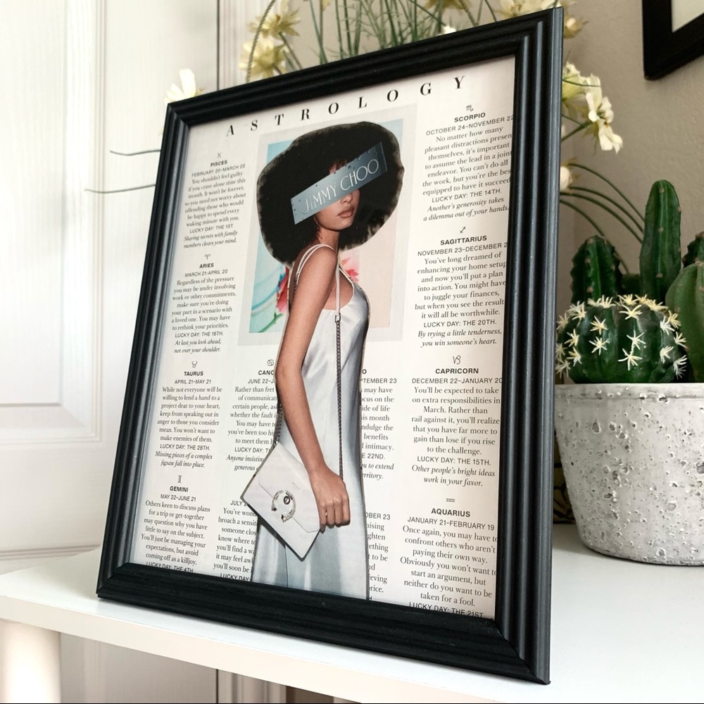 Astrology Editorial Fashion Collage Wall Art Minimal Chic Decor